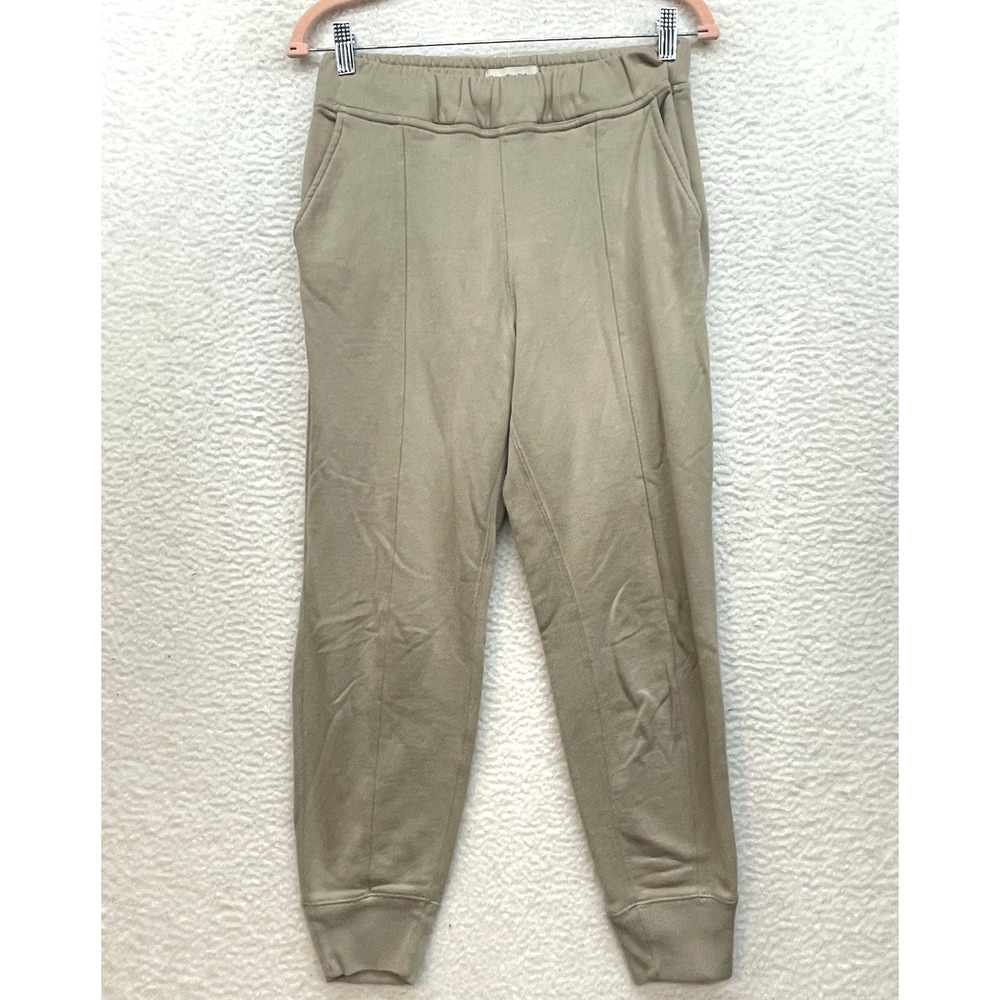 Abercrombie and Fitch Joggers Womens Small Beige Soft AF Pull On Lounge Workout